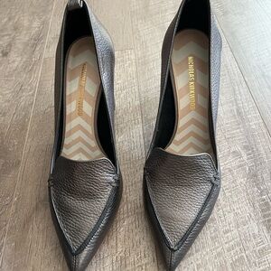 Nicholas Kirkwood high heels beya metallic gray